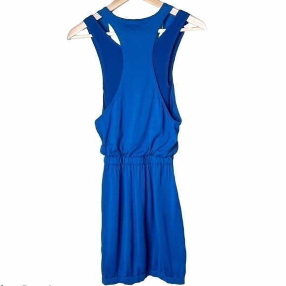 A/X Armani Exchange Blue Knit Layered Mini Dress Sz XS - Picture 2 of 7